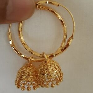 Ring jhumka/hoops gold plated jhumki/ jhumka /Earrings